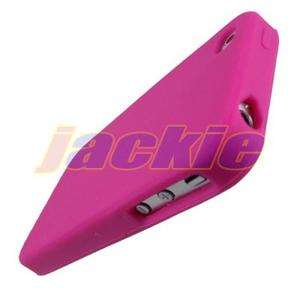 Hot Pink Soft Silicone Skin Case Cover For Apple iPhone 4G 4S 4GS 