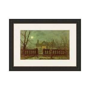  A Lady In A Garden By Moonlight 1882 Framed Giclee Print 