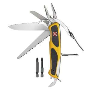 Wenger 16334 Ranger 90 Swiss Army Knife, Yellow, with 