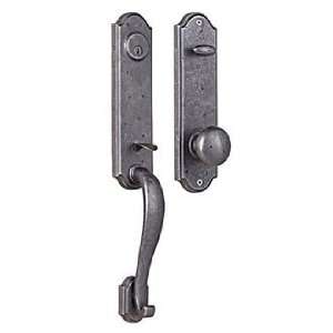   Pewter Stonebriar Double Cylinder Handleset with Monoghan Lever