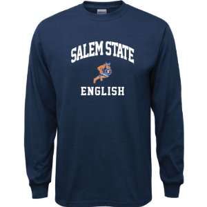 Salem State Vikings Navy Youth English Arch Long Sleeve T Shirt 