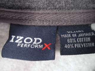 Izod Perform X Mens Pullover Half Zip Fleece Sweatshirt Size XL  