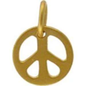  Vermeil Peace Sign 24K Gold Charm Arts, Crafts & Sewing