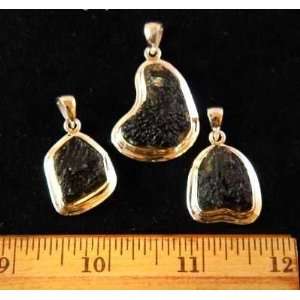  Moldavite Crystal Pendant (Bezel/Bail) (7/8 to 1 1/4 