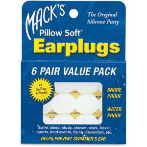 Moldable Silicone Earplugs, Pillow Soft, Value Pack, 6 pair, Sold by 