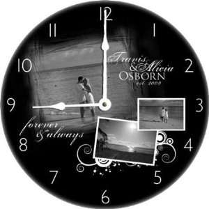  Black and White Personalized Clock