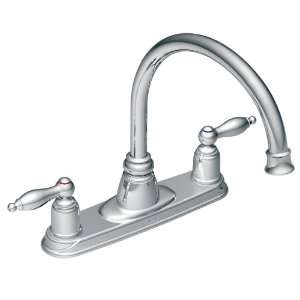  Moen CA7902 Castleby Chrome Two Handle High Arc Kitchen Faucet 