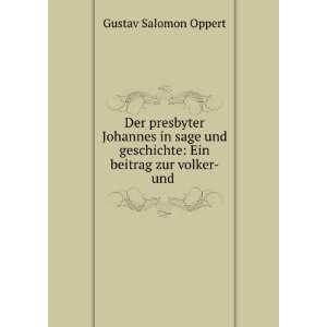    Ein beitrag zur volker  und . Gustav Salomon Oppert Books