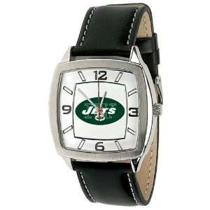 New York Jets Mens Retro Style Watch Leather Band  Sports 