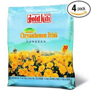   Instant Chrysanthemen Drink with Honey, 20 Count Packets (Pack of 4