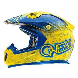  2012 ONeal 8 Series HELMET   MIXXER   YELLOW/BLUE LARGE 