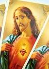 LOT 3 Religious Christ Paper Holy Card Immaculate Heart Of Jesus 