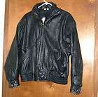 WILSONS Black Leather Jacket L W/Quilted Lining Mens Large $224 