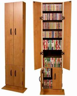 Slim CD DVD Media Tower Cabinet/Rack 270 CD 168 DVD NEW  