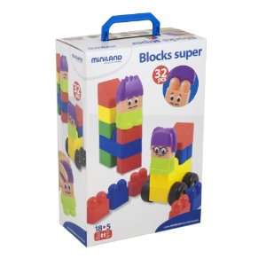    Miniland Educational Super Blocks   32 Pieces Toys & Games
