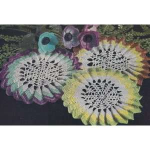 Vintage Crochet PATTERN to make   Sunburst Pleated Ruffle Doily. NOT a 