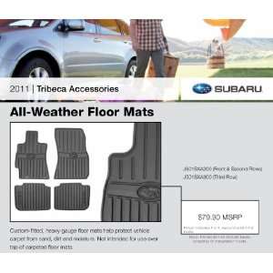  2011 Subaru Tribeca OEM All Weather Floor Mats Automotive