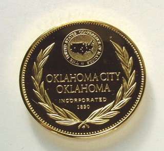 Franklin Mint Conference Mayors Medal OKLAHOMA CITY 1 oz Sterling 