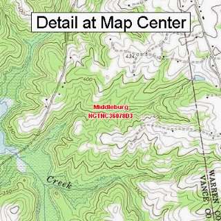 USGS Topographic Quadrangle Map   Middleburg, North Carolina (Folded 