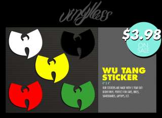 Wu Tang 4 Stickers  Hundreds Supreme Illest Tisa Crooks Stussy RZA 