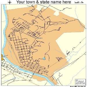  Street & Road Map of Huntingdon, Pennsylvania PA   Printed 