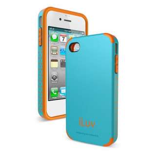 A73 Brand New iLuv Regatta Dual Layers Hard+Rubber Case for iPhone 4 