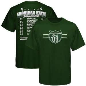 Michigan State Spartans Green Route 09 Football Schedule T shirt 