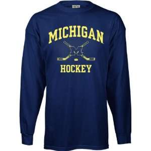  Michigan Wolverines Perennial Hockey Long Sleeve T Shirt 