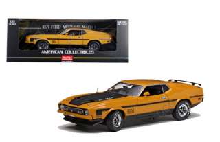 SunStar 1971 Ford Mustang Mach 1 Yellow / Gold 1/18  