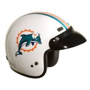 Brogies Bikewear NFL Miami Dolphins Motorcycle Three Quarter Helmet 