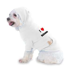  I Love/Heart Policemen Hooded T Shirt for Dog or Cat X 