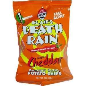 Death Rain Jalapeno Cheddar Gourmet Kettle Chips, Bag, 2 oz  