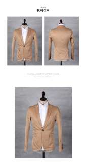 Bros Mens 1 Button Basic jacket Blazer Beige .JK037  