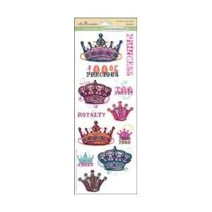  Miss Elizabeths Vellum Stickers 4.25X11 Sheet Crowns 