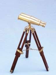 Brass Binocular on wood stand 8 Nautical Decor  