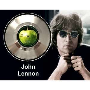  John Lennon Beatles Imagine Framed Silver Record A3 