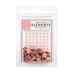  American Crafts Elements Brads Medium 8mm 48/Pkg Blush; 3 