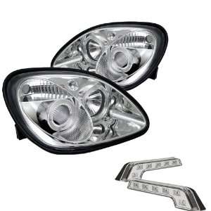 Carpart4u Mercedes Benz SLK Halo Chrome Projector Headlights and LED 