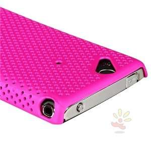  For SONY ERICSSON Xperia X12 Clip on Rubber Case , Pink 