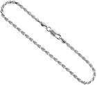 Sterling Silver French Rope Die Cut Chain 18 x 2 mm Trigger Clasp 