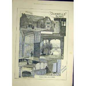  1888 Ockwells Berks Mediaeval Mansion Building Print