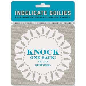 Knock Knock 10057 Indelicate Doilies, Package of 8 Reusable Coasters 