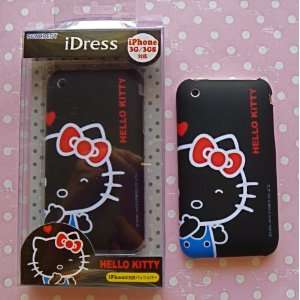 Black iDress Hello Kitty Red Bow iphone 3G Premium Cover   Japan with 