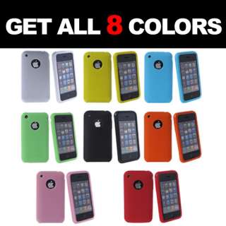 WHOLESALE LOT of 8x SILICONE CASE for iPHONE 3G & 3GS  