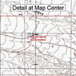  USGS Topographic Quadrangle Map   McGrew Spring, Arizona 