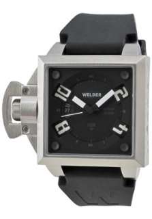 Welder Watch K25B 4401 DS BK WI Stainless Steel Black Dial White Index 