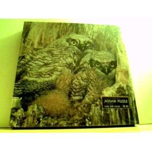 Masters of the Night   Great Horned Owls   500 Piece Puzzle 20 1/4 X 