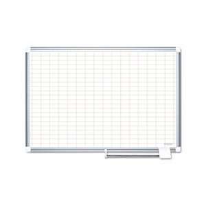  MasterVision Grid Planning Board, 1x2 Grid, 36x48, White 