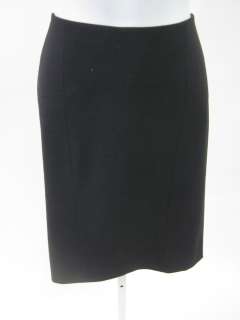 JENNE MAAG Black Straight Knee Length Wool Skirt Sz S  