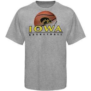  NCAA Iowa Hawkeyes Ash Basketball Graphic T shirt Sports 
